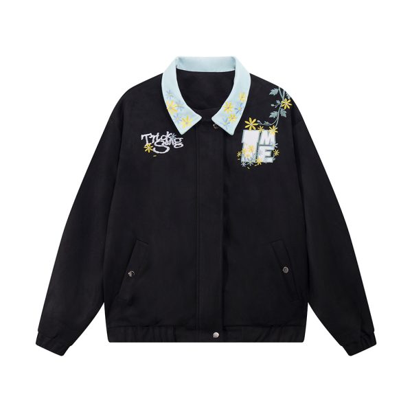 Embroidered daisy coat - Image 2