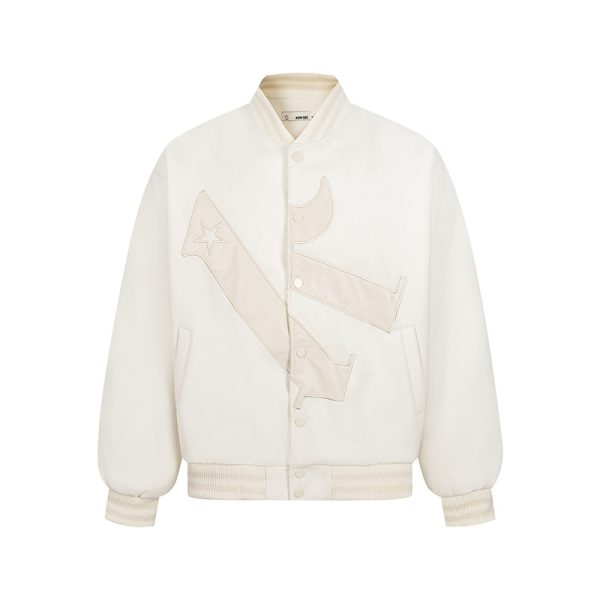 Leather Embroidered Splicing Jacket Coat - Image 7