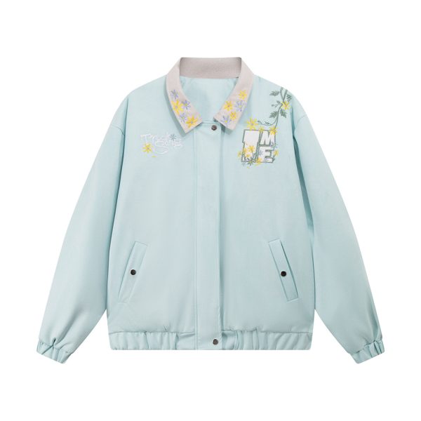 Embroidered daisy coat