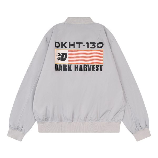 Letter printed baseball jacket for men and women - Image 2