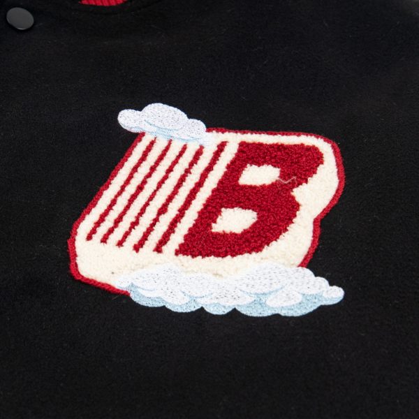 Alphabet Embroidered Splicing Coat - Image 4