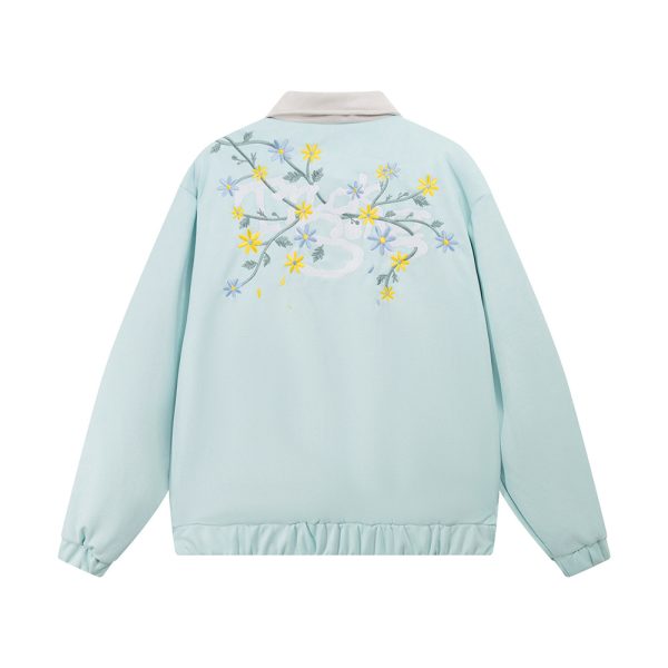 Embroidered daisy coat - Image 3