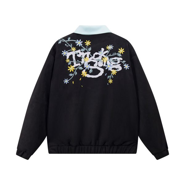 Embroidered daisy coat - Image 4